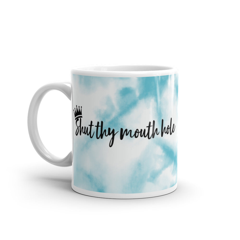 Shut Thy Mouth White glossy mug